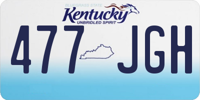 KY license plate 477JGH
