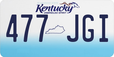 KY license plate 477JGI