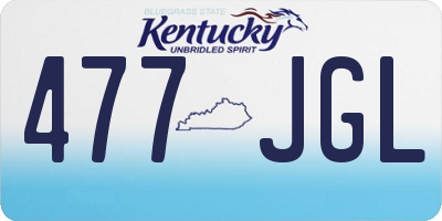 KY license plate 477JGL