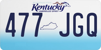 KY license plate 477JGQ