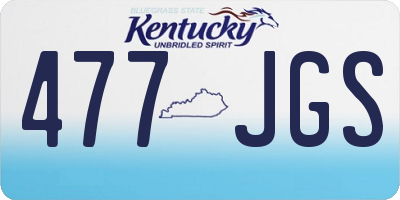 KY license plate 477JGS