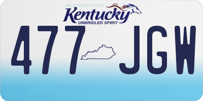 KY license plate 477JGW