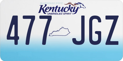 KY license plate 477JGZ