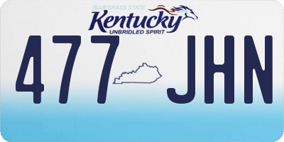 KY license plate 477JHN