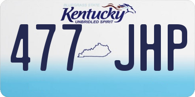 KY license plate 477JHP