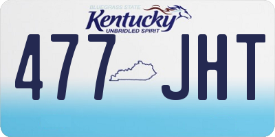 KY license plate 477JHT