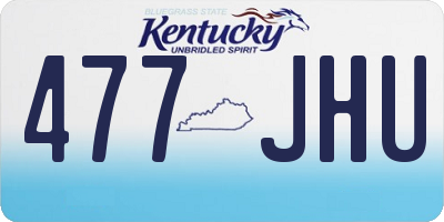 KY license plate 477JHU