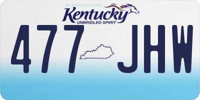 KY license plate 477JHW