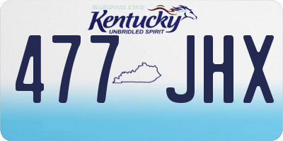 KY license plate 477JHX