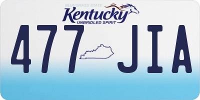 KY license plate 477JIA