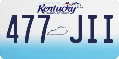 KY license plate 477JII