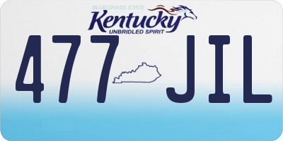 KY license plate 477JIL