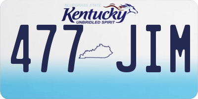 KY license plate 477JIM