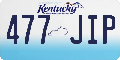 KY license plate 477JIP