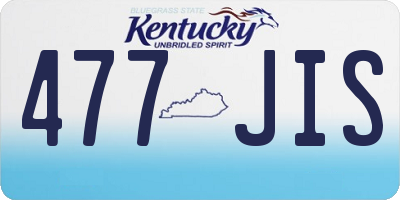 KY license plate 477JIS