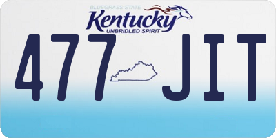 KY license plate 477JIT