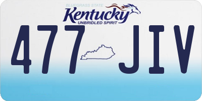 KY license plate 477JIV