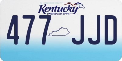 KY license plate 477JJD