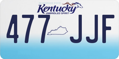 KY license plate 477JJF