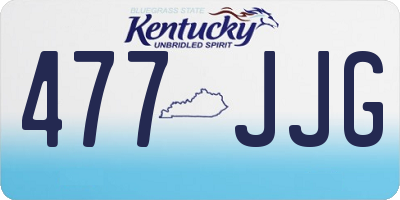 KY license plate 477JJG