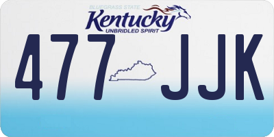 KY license plate 477JJK
