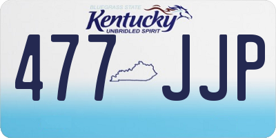 KY license plate 477JJP