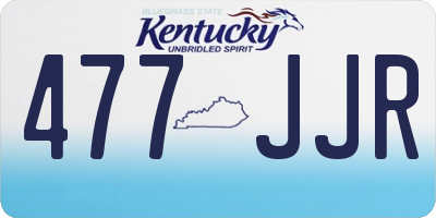 KY license plate 477JJR