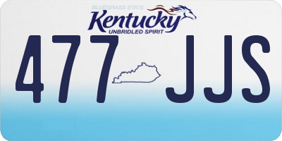 KY license plate 477JJS