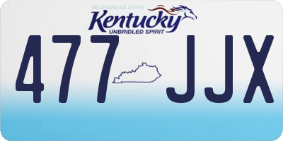 KY license plate 477JJX