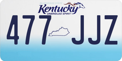 KY license plate 477JJZ