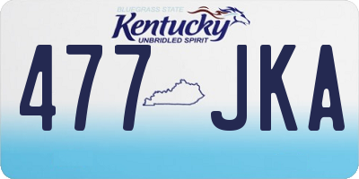 KY license plate 477JKA