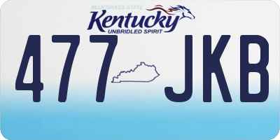 KY license plate 477JKB