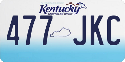 KY license plate 477JKC