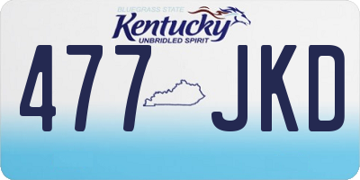 KY license plate 477JKD