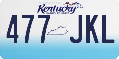 KY license plate 477JKL