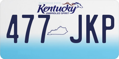 KY license plate 477JKP