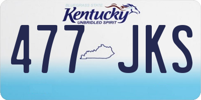 KY license plate 477JKS