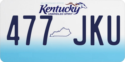 KY license plate 477JKU