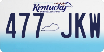 KY license plate 477JKW