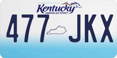 KY license plate 477JKX