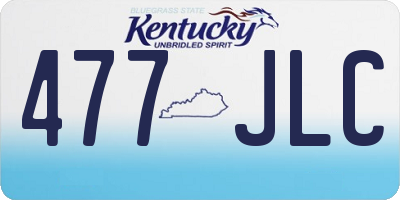 KY license plate 477JLC
