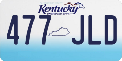 KY license plate 477JLD