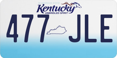 KY license plate 477JLE