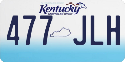 KY license plate 477JLH