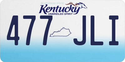 KY license plate 477JLI