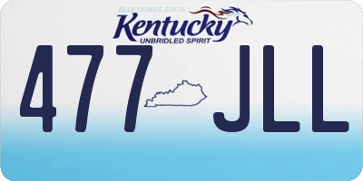 KY license plate 477JLL