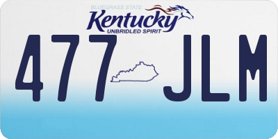 KY license plate 477JLM