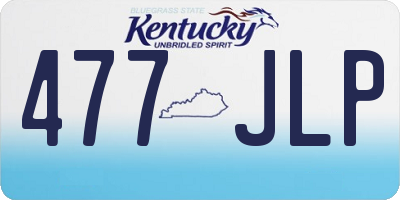 KY license plate 477JLP