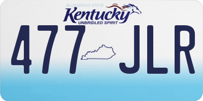 KY license plate 477JLR