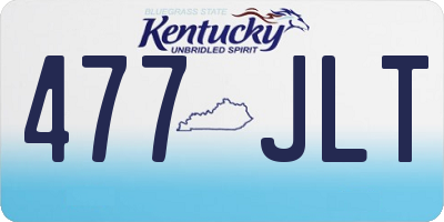 KY license plate 477JLT